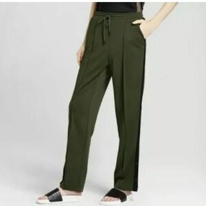 Hunter for Target Olive Green‎ Track Pants Snap Button Side Womens Sz XL Travel
